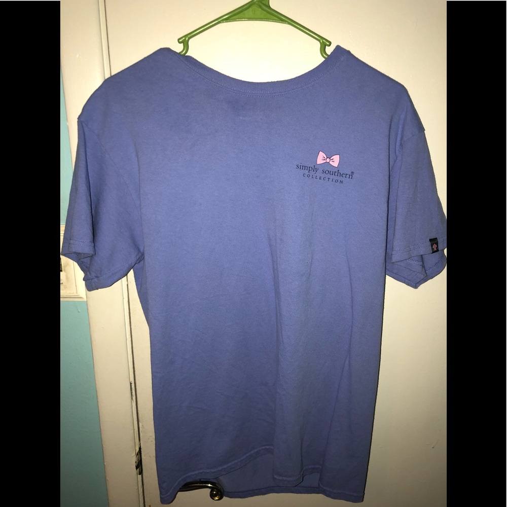 purple simply southern tee